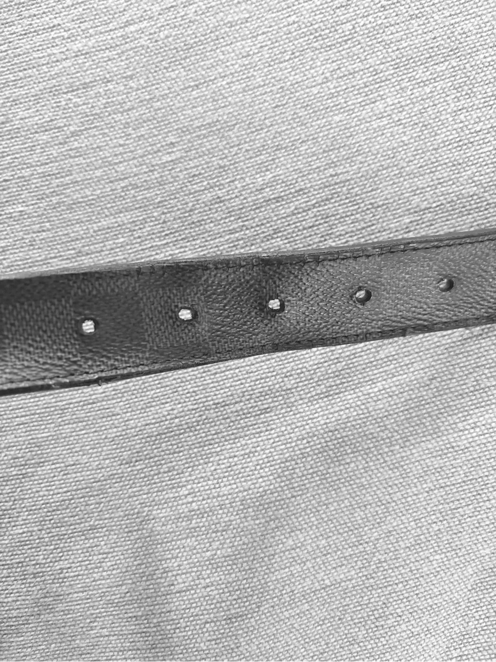 Louis Vuitton Black Damier Canvas Belt with Silver LV Buckle 90/36